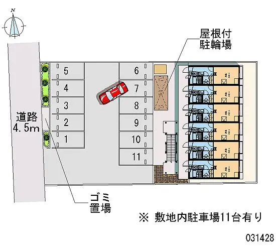 ★手数料０円★一宮市奥町字野方　月極駐車場（LP）